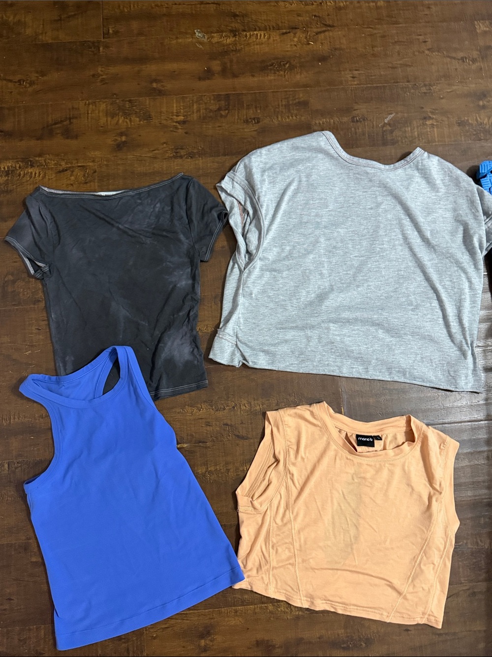 Mixed Crop Tops Bundle - Black, Gray, Royal Blue, Peach